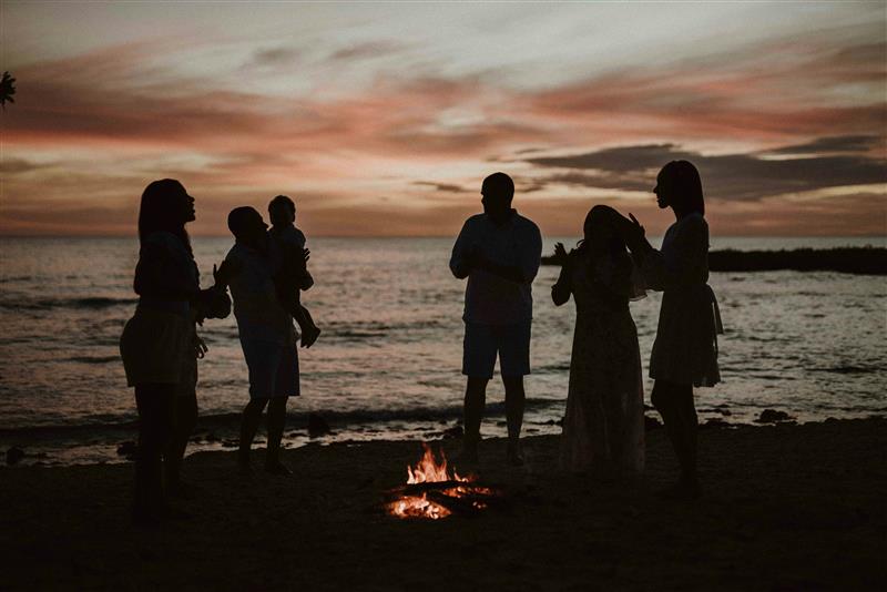 Bonfire by the beach